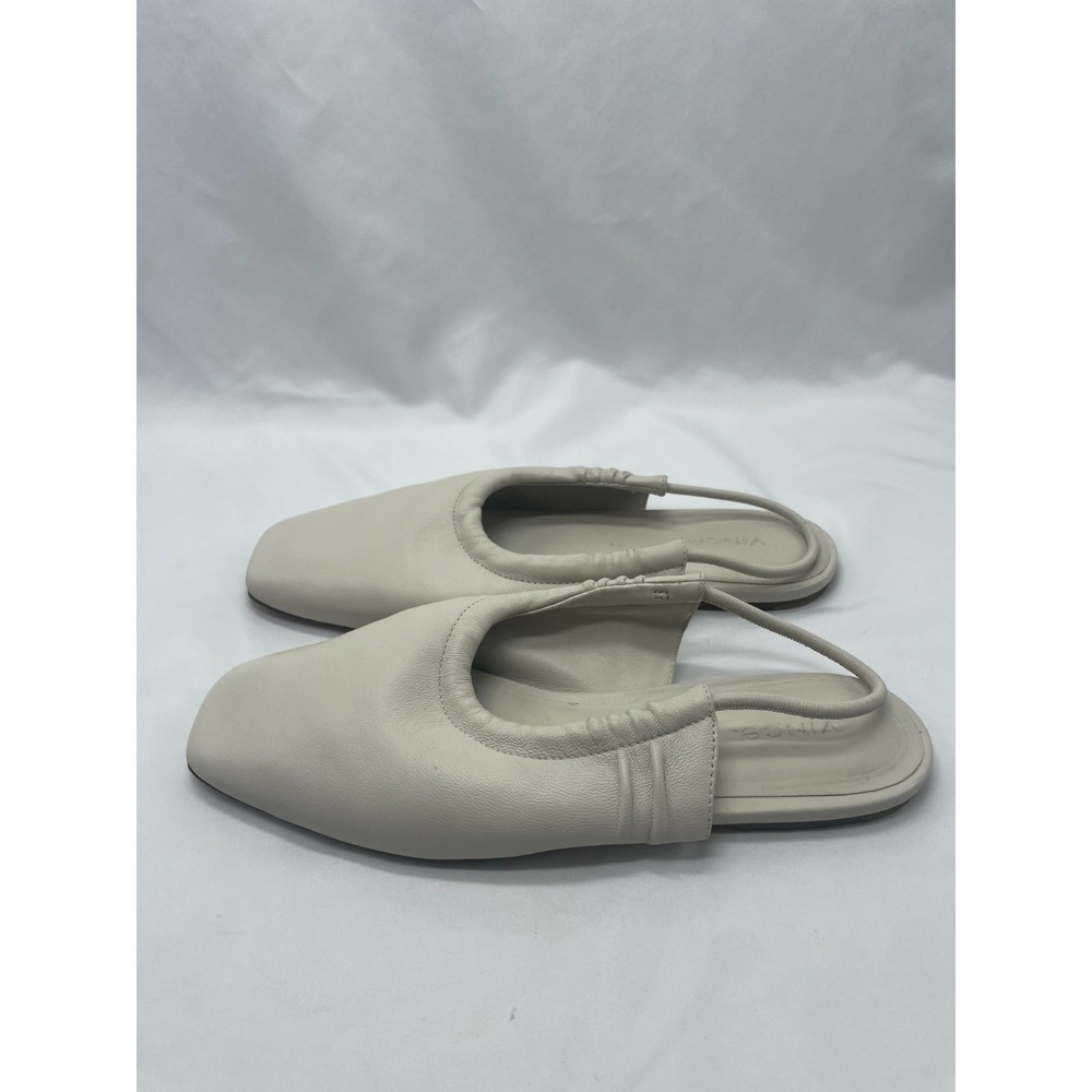 Vince Cadya Square Toe Slingback Flat Womens Cream 8.5M 38.5 - Picture 4 of 11